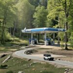 Car rental to Kyrgyzstan. Tours to Kyrgyzstan. Kyrgyzstan Mountain Passes Road Trip.Fuel staion in Kyrgyzstan